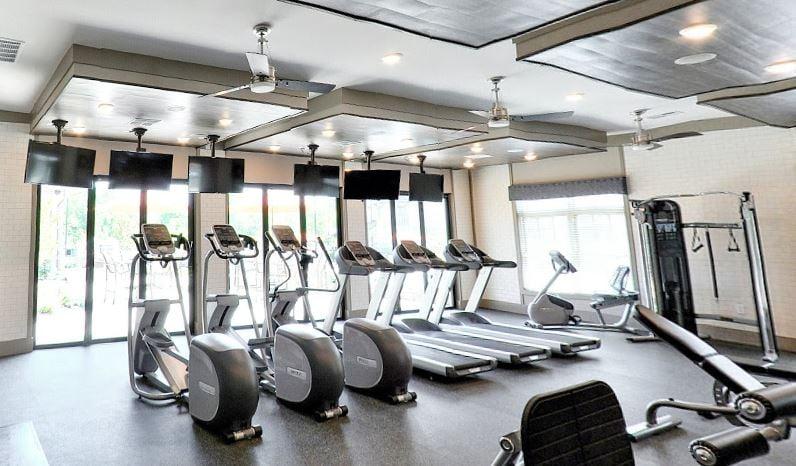 the gym in our new building is ready for residents to use