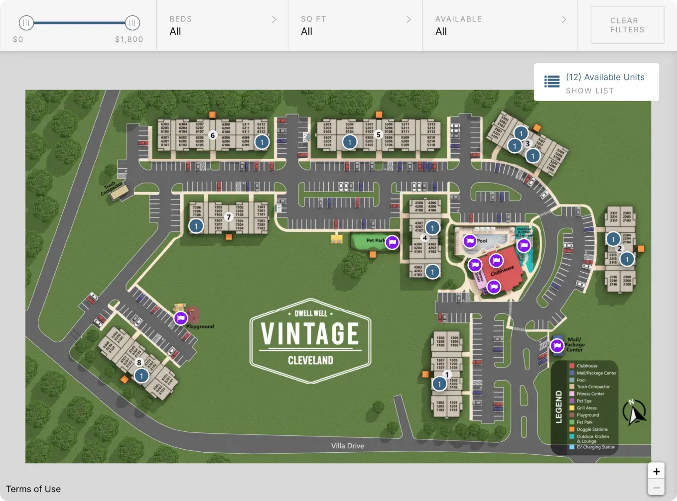 Springside Powder Springs interactive site map