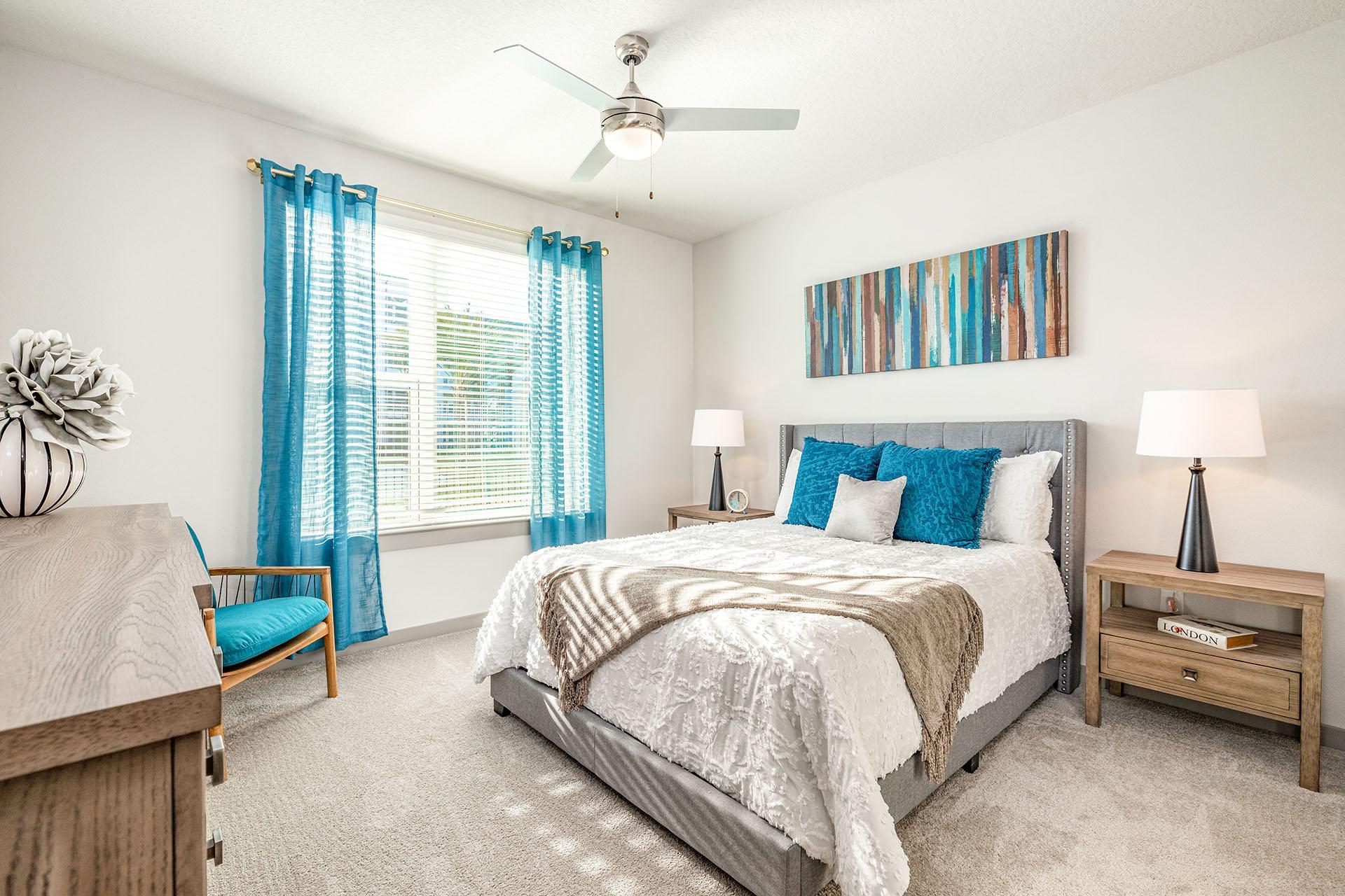 our apartments offer a bedroom with a king sized bed
