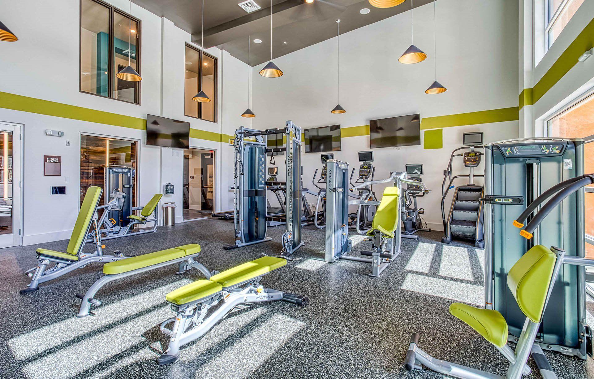 Modern Fitness Center at The Parker at Maitland Station in Maitland, FL